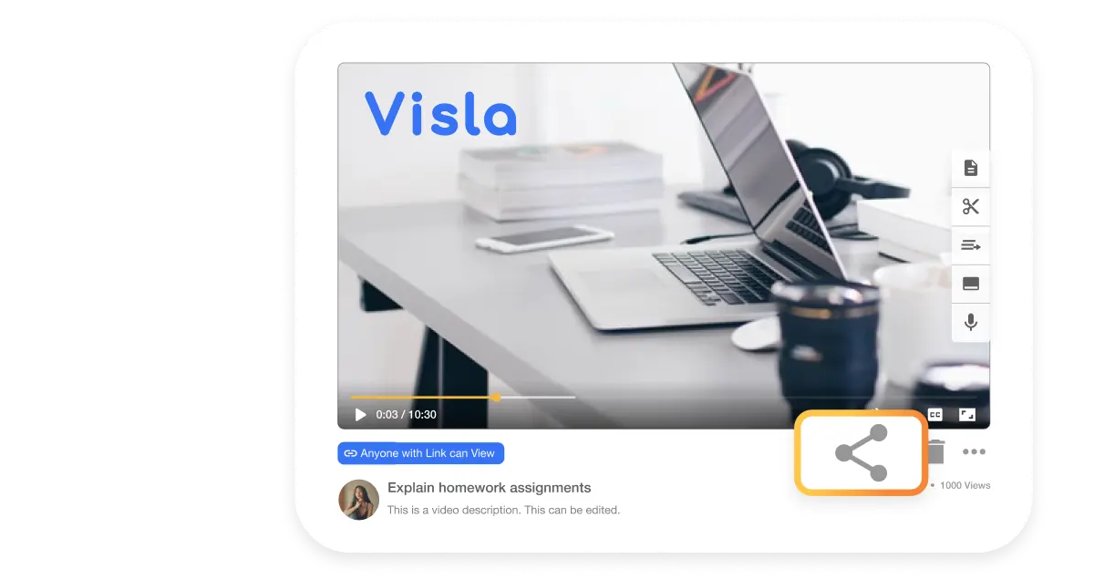 Exporting and sharing the video with a custom wallpaper