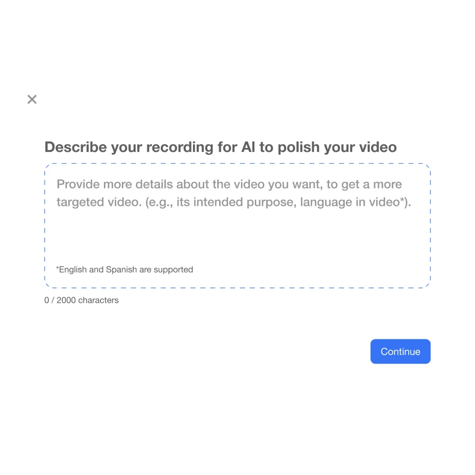 Instruct Visla AI to handle your screen recording with smart cleanup