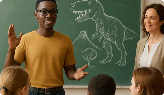 Teacher saving time with AI video tools for educators handling editing and voiceovers