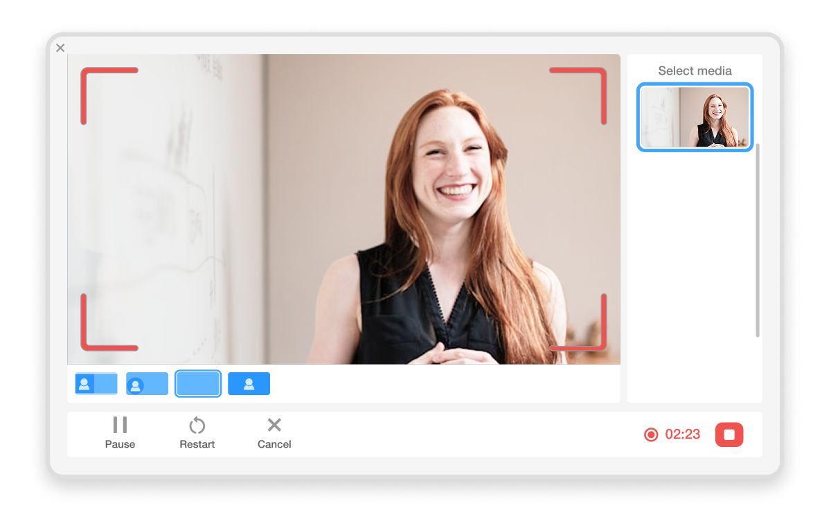 AI video tools for teachers used to record lessons with screen and webcam in Visla
